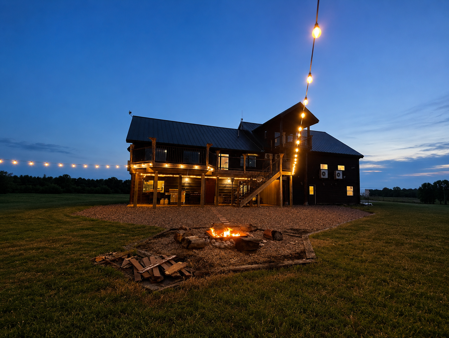Diamond Springs Ranch at night